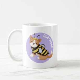 Caneca De Café Ilustração de Halloween: Boo-Woof (Welsh Corgi)