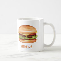 Ilustração de Hambúrguer Fast Food com Nome Person