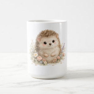 Caneca De Café Ilustração de Jardim de Ourigo em Aquarela