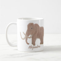Ilustração de Mamute Brown Wooly Personalizada
