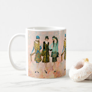 Caneca De Café Ilustração de Moda da Vintage em 1930