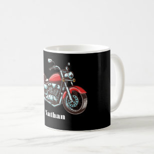 Caneca De Café Ilustração de motociclo personalizada