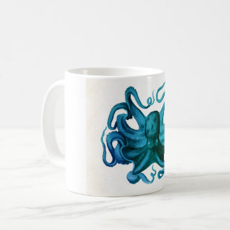 Caneca De Café Ilustração de Octopus de Aquarela