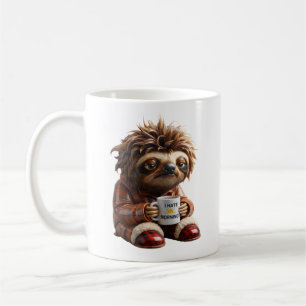 Caneca De Café Ilustração de Personagem de Preguiça Sonolenta