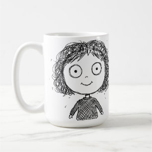 Caneca De Café Ilustração de Personagem Desenhada à Mão – Artísti