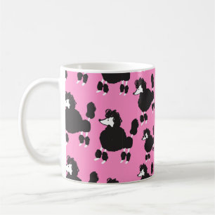 Caneca De Café Ilustração de poodle sem soldadura em francês v