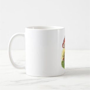 Caneca De Café Ilustração de Rã Tecendo Fofa e Caprichosa