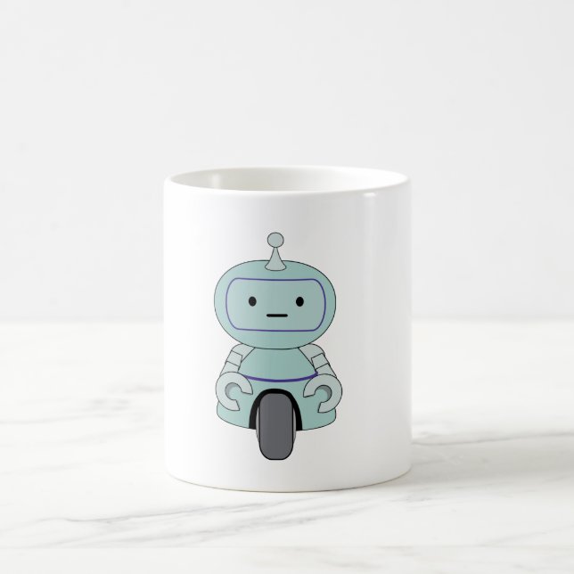 Caneca De Café Ilustração de Robô Bonito (Centro)