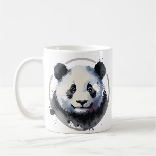 Caneca De Café Ilustração de Rosto de Panda Fofo