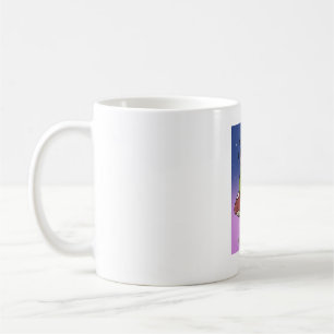 Caneca De Café Ilustração de Sapo Fofo Ouvindo Música em Cogumelo