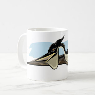 Caneca De Café Ilustração De Um Dinossauro Pteranodon.