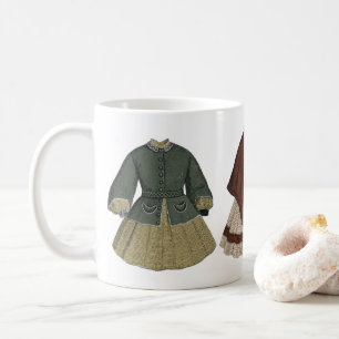 Caneca De Café Ilustração de Vestido Vintage