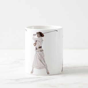 Caneca De Café Ilustração de Vintage, golfe