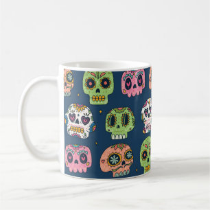 Caneca De Café ilustração de vintagem de padrão uniforme do cr