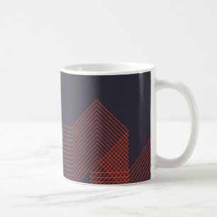 Caneca De Café Ilustração decorativa simples e moderna laranja