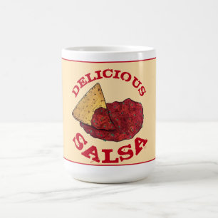 Caneca De Café Ilustração Deliciosa de Chips Salsa Tortilla