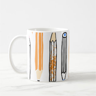 Caneca De Café Ilustração Desenhada à Mão Escolar