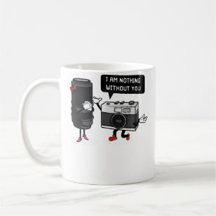 Caneca De Café Ilustração Divertida de Fotógrafo Retro Fotografia