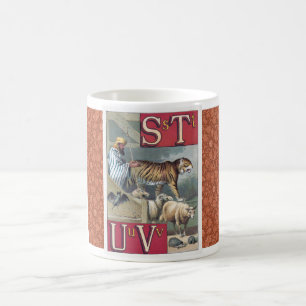 CANECA DE CAFÉ ILUSTRAÇÃO DO ALFABETO DA ERA VITORIANA