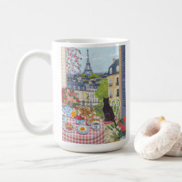 Caneca De Café Ilustração do Café de Paris Torre Eiffel Café