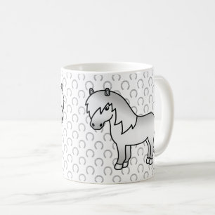 Caneca De Café Ilustração do desenho animado da cinza Shetland Po