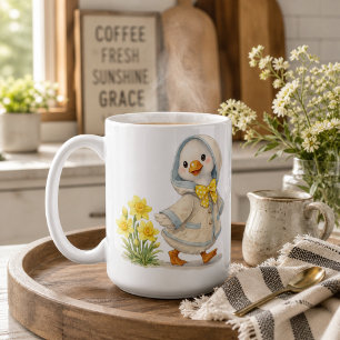 Caneca De Café Ilustração do dia dos namorados com narcisos April
