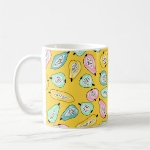 Caneca De Café Ilustração do padrão de impressão de fruta de de d