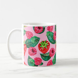 Caneca De Café Ilustração do padrão desenhado a aquarela com
