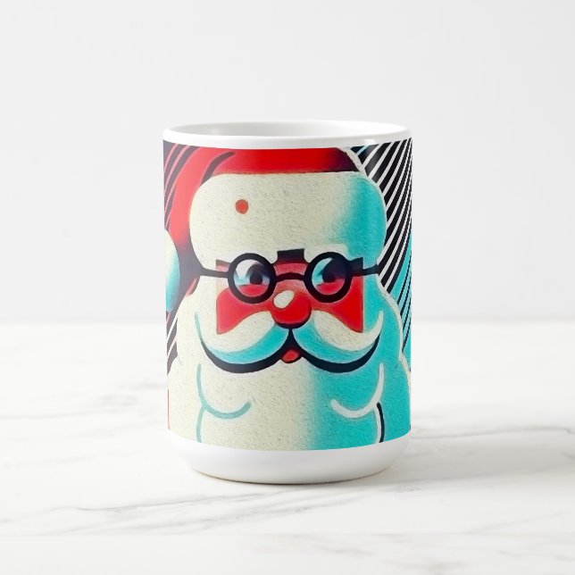 Caneca De Café Ilustração do Papai Noel Encantador (Centro)