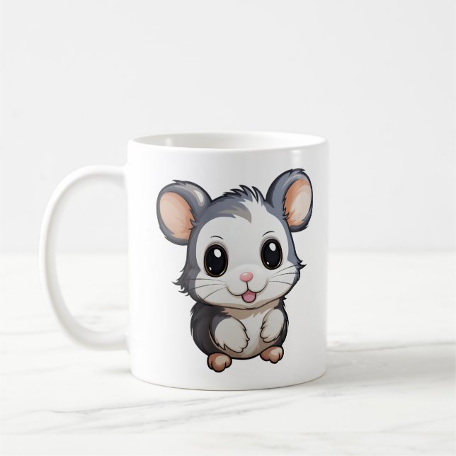 Caneca De Café Ilustração do rato de desenho animado (Esquerda)