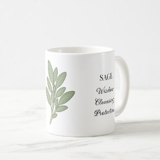 Caneca De Café Ilustração e Usos da Erva Salva