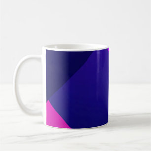 Caneca De Café Ilustração em branco e roxo