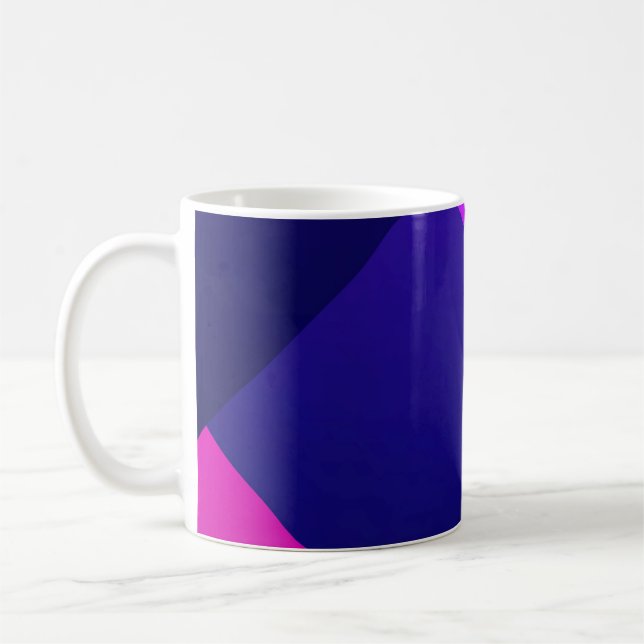 Caneca De Café Ilustração em branco e roxo (Esquerda)