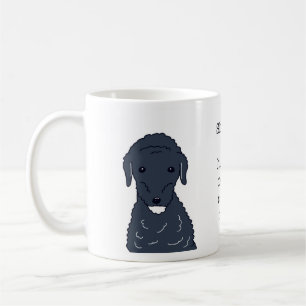 Caneca De Café Ilustração engraçada do café do cão Labradoodle pr