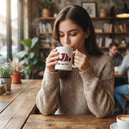 Caneca De Café Ilustração engraçada do Papai Noel no Natal em d
