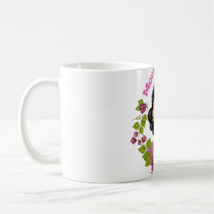 Caneca De Café Ilustração Floral Feminina Elegante para o Dia das