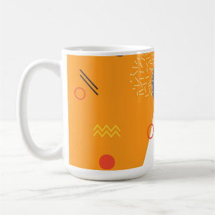Caneca De Café Ilustração geométrica urbana legal, única, de
