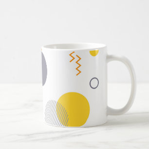 Caneca De Café Ilustração geométrica urbana legal, única, de tend