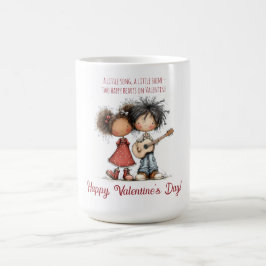 Caneca De Café Ilustração Infantil Caprichosa para o Dia dos Namo