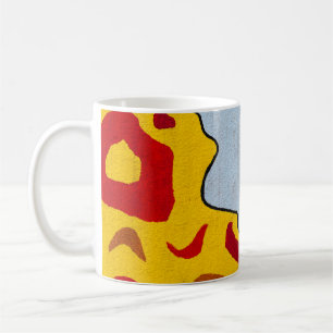 Caneca De Café Ilustração laranja e amarela