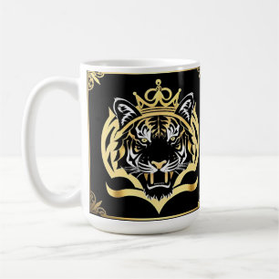 Caneca De Café Ilustração Majestosa do Tigre do Ouro