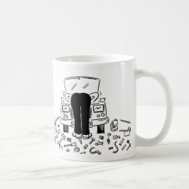 Caneca De Café Ilustração Mecânica do Carro em um