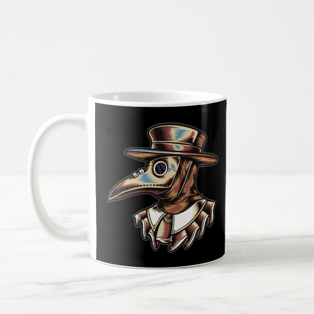 Caneca De Café Ilustração Médica da Peste Bubônica Negra (Esquerda)
