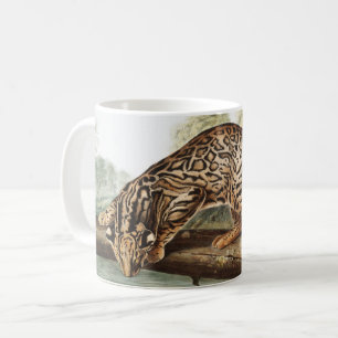 Caneca De Café Ilustração Ocelot, Gato-Leopardo (Felis pardalis)