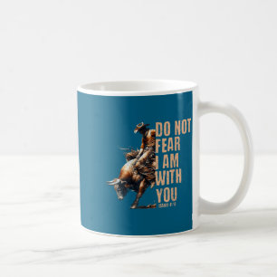 Caneca De Café Ilustração Ocidental de Vaqueiro Cristão em Montar
