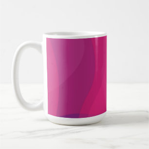 Caneca De Café Ilustração ondulada urbana cor-de-rosa, moderna,