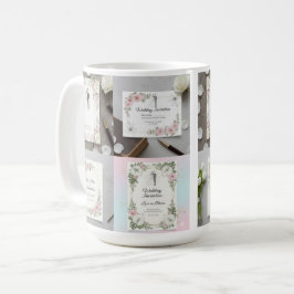 Caneca De Café Ilustração Personalizada de Noiva e Noivo