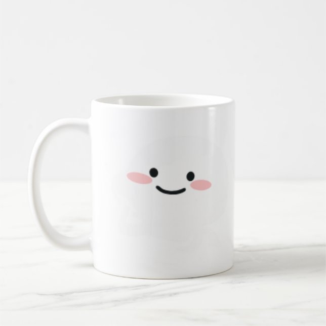 Caneca De Café Ilustração personalizada do adesivo quby (Esquerda)