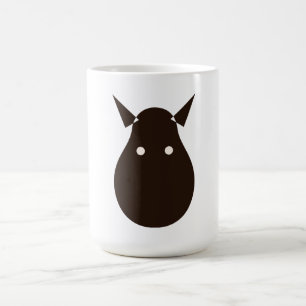 Caneca De Café Ilustração Simples de Silhueta de Raposa Minimalis