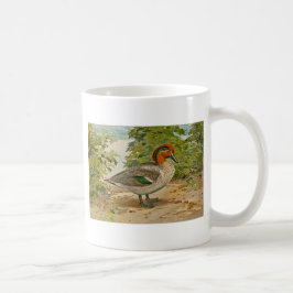 Caneca De Café ilustração Verde-voada da cerceta